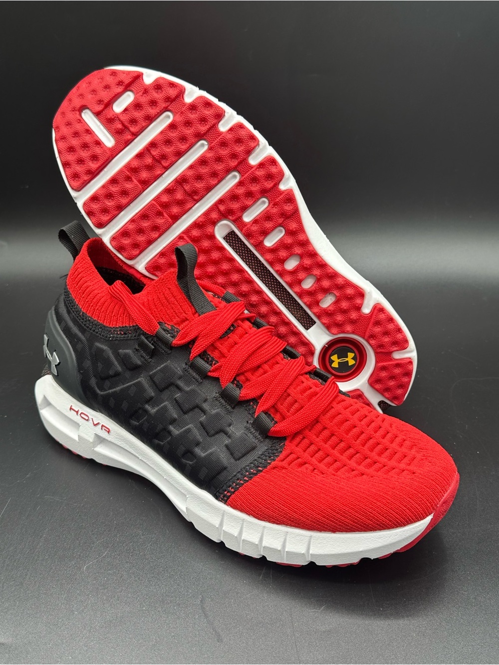Under Armour HOVR Phantom 1 Mens Red Athletic Running Shoes Sneakers Size 7
